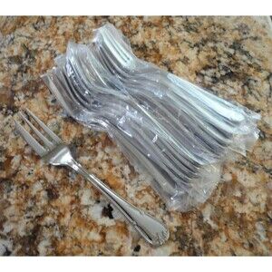 Fortessa Grand Rialto 12 Cake Forks 6" Glossy 18/10 Stainless Steel